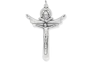 Gifts Catholic, Inc. Large Trinity Rosary Crucifix 2-5/8 Inch The Father, The Son and The Holy Spirit