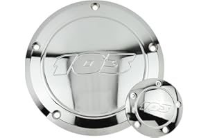 HCmotorku Motorcycle Derby Cover Timer Timing Cover Protector Guard Engine Cover 103 Fit for Harley Twin Cam Dyna Softail Touring Road King Electra Glide 1999-2015 Chrome