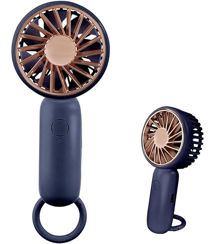 Mini Ventilateur USB Avec Crochet UKOFEW - 3 Vitesses Réglables - Rechargeable - Portable Pour Bureau, Voyage (Blanc)