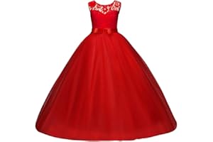 LIVE IT STYLE IT Girls Ball Gown Dress Wedding Princess Bridesmaid Party Prom Birthday for Kids 5-13 Years Old
