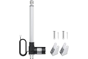 Justech Actuador Lineal 12V,Motor Actuador Lineal 6000N 300mm,Impermeable IP54,Aleación de Aluminio para Mesas Ajustables y Camas Médicas