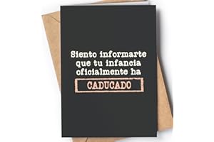 GREETING CARDS FOR EVERYONE Tarjeta de 18 Cumpleaños - Tarjeta de Felicitación Graciosa para alguien que cumple 18 años - Regalo para 18 Cumpleaños para él, ella, hombre, mujer, mejor amigo, amiga - Infancia Caducado - EU 58