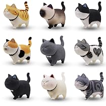 Cobee Süße Katzenfiguren (10 Stück) – Mini-Kätzchen Aus PVC, Bunt, Ca. 5,2 Cm, Für Deko & Torten