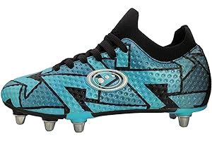 Optimum Aztec - Scarpe da rugby a 6 tacchetti, mobilità e precisione superiori, leggere, comfort, vestibilità sicura, trazione migliorata per movimenti agili, JNR e SNR, taglie 36-44, colore: blu
