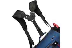 OLDMOOM Golf Bag Straps, Double Shoulder Replacement, Adjustable Waterproof Paded Replacement Shoulder Straps, Golf Bag Backpack Straps Replacement, Golf Bag Shoulder Strap Replacement Support Holder Rack