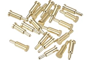 sourcing map Resorte Prueba Sonda Pasador 50 Piezas 0.9mm Punta 6mm Altura 2mm Carrera Completa para Conexión Electricidad Conducción