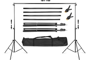 Tragbares Fotohintergrund-Ständer-Set – Verstellbar Mit Clips & Tasche Für Studio, Stream & Shooting