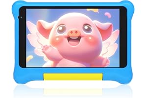 Yicty Kinder-Tablet 7 Zoll Android mit Elternkontrolle und Kindererziehung, Bluetooth, WiFi, Dual-Kamera, GMS, stoßfeste Hülle, vorinstallierte Kinder-App (Blau)