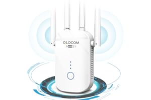 QLOCOM 2023 Nuova Ripetitore WiFi Potente Per Casa 1200Mbps, Amplificatore Segnale WiFi Dual Band 5GHz & 2.4GHz con WPS, Extender WiFi Potente Compatibile con Modem Router