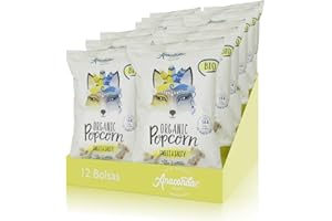 Anaconda Wild Natural Snacking Pack de 12 bolsas de Palomitas De Maíz Orgánicas Sabor Sweet and Salty, Ligeramente caramelizadas con azúcar moreno de caña bio y sal marina, Caja 12 bolsas X 30 Gr