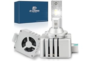 D-Lumina Lampadine D3S LED per fari,6000K Bianco 2×35W 10000LM Kit di Conversione LED Luminosi,Alti Anabbaglianti Plug and Play per Sostituzione Originale D3S HID,2 Pezzi