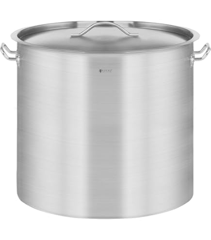 Euro Tische Gastronomie Kookpan Soeppan - 30 tot 100 liter RVS Kookpannen - ideaal voor alle warmtebronnen en grote keukens - Gastro pannenset (25 L