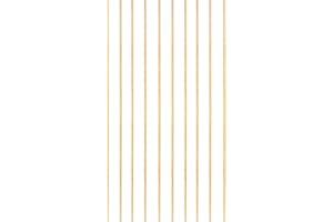 PATIKIL 10 Stück Messingstab, 1.5 mm x 152mm Messingstange, Massiver Runde Messingstäbe für Handwerk, Wartung, Elektro- und architektonische Dekoration