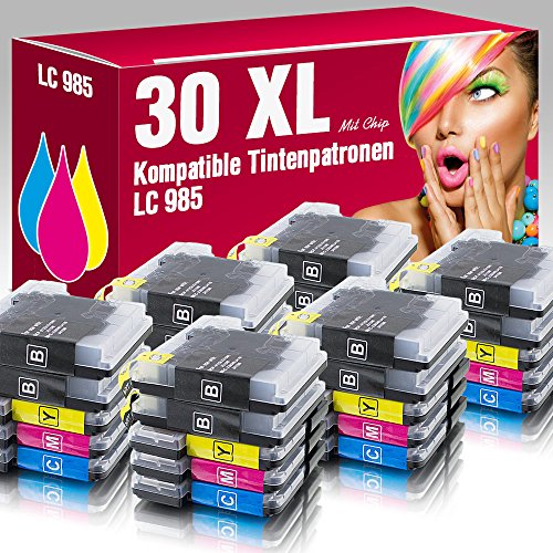 ms-point 30x Patronen kompatibel zu Brother LC985 DCP-J315W DCP-J140W DCP-J125 MFC-J220 MFC-J415W DCP-J515W MFC-J410 MFC-J265W