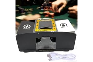 Dacefloy Mélangeur Automatique de Cartes à Jouer, Machine de mélange de Cartes USB/Outil à Piles pour UNO, Texas Hold'em, Jeux de Cartes à Domicile, Blackjack, Casino Poker électrique