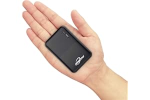 JONKUU Mini powerbank 10000 mAh, przenośna ładowarka do telefonu, 2 porty, wysoka prędkość 2,4 A, powerpack do Huawei, iPhone’a, iPada, Samsunga, Galaxy, Nintendo Switch i tabletu (czarny)