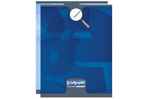 Calligraphe 108705C – Zestaw 20 zeszytów zszywanych (marka Clairefontaine) – 17x22 cm – 32 strony w podwójnej linii 3 mm, interlinia pionowa – papier 90 g – okładka z kartonu, kolory losowe