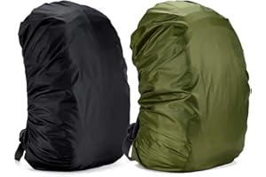 Yogopro Funda Impermeable para Mochila,2 Pcs Cubre Mochila Lluvia,30~65L Cubierta de Bolsa Bolso Protector de Lluvia para Camping Senderismo Excursionismo
