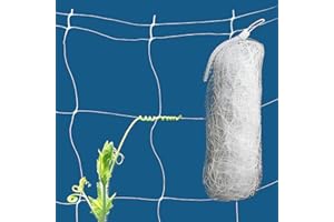 HH-LIFE White Garden Trellis Netting 5x200ft Sweet Peas Netting Plant Support Netting for Bean Fruits Climbing Plant