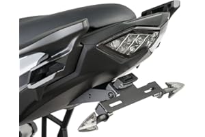 Puig 7789N Suport de Plaque pour Kawasaki Versys 650 15'-18', Noir