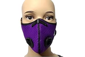 LKM SECURITY Mascherina Sportiva con filtro in carbone e Filtro sostituibile IN TESSUTO 95% Mascherina di protezione antipolvere non DPI non DM