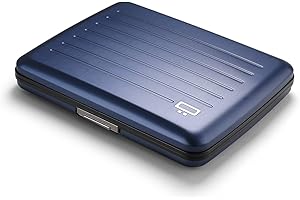 ÖGON -DESIGNS- Portefeuille en Aluminium, Grande capacité avec Fermoir en métal, Protection RFID Contre la fraude et la démagnétisation, modèle Smart Case Oslo Large