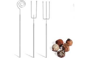 Weenwill Praline Fork,3 Pcs Chocolate Diving Forks,Stainless Steel Chocolate Pralines Cutlery Chocolate Dipping Forks Patisserie Forks for Handmade Chocolates Sweets Chocolates Truffles