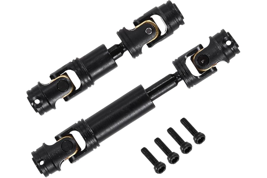 sourcing map 2Pcs 1/18 RC Drive Shaft CVD Drive Shafts Metal Universal Replacement Upgrade Parts for RC Cars TRX-4M,49-50mm,55-75mm