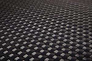 SELLON24 Revestimiento de poliratán para balcón, elemento de ocultación para balcón color antracita, marrón, blanco, negro, cobre, verde, al metro, cubierta para balcón, RD04 - schwarz