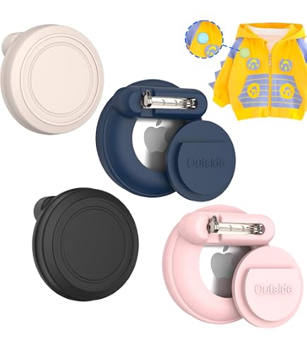 2 Coques Airtag Anti-Retrait - Avec Épingles De Sûreté Pour Enfants