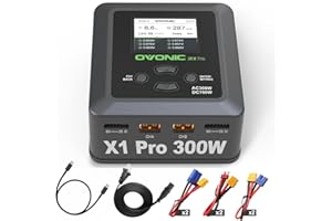 OVONIC Lipo - Caricatore a doppio canale, AC 300 W/DC 700 W, 16 A, per 2S-6S LiPo Life LiHv NIMH, ricarica 1-10S (X1PRO