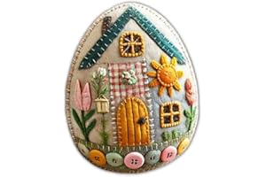 HSHDUTI Patchwork Felt Egg House DIY Kit,DIY Patchwork Felt Egg House Chick House Craft Kit,Easter Chick Eggs Ornaments Home Easter Party Decoration Supplies,for Beginners, Children and Adults Multicolor A