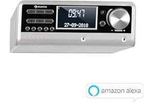 auna Intelligence DAB+/FM Unterbau Küchenradio mit Alexa & Spotify (App-Steuerung, 6-Geräte Multiroom, Bluetooth, Senderspeicher, 5W RMS)