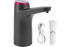 QCWWY Elektryczna Pompa do Butelek z wodą, Inteligentny Bezprzewodowy Dystrybutor Wody Automatyczna Pompa Wody Pitnej z lufą w Kolorze Czarnym