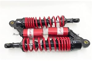 Hegeiisy 320mm 12.5 Zoll 7mm Feder Universal Motorrad Stoßdämpfer Hinterradaufhängung ATV Quad Roller Dirt Bike Für CBR600 CBR400 CB500 YZF XC EXC XCF Rot Schwarze