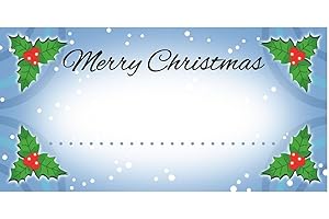 RANGE WHOLESALE 50 Xmas Table Place Card Name Settings Christmas Holly Leaf Berries Dinner Party