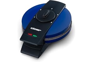 Cloer 2632 - Ferro da corna con stemma della Frisia orientale per corna sottili e croccanti, 750 W, superficie di cottura 14,5 cm di diametro, grado di doratura a scelta, in metallo, blu