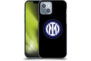 Head Case Designs Licenza Ufficiale Inter Milan Logo su Nero Distintivo Custodia Cover Dura per Parte Posteriore Compatibile con Apple iPhone 14