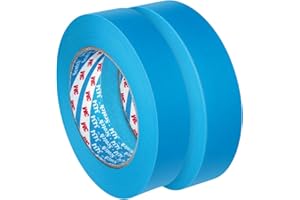 3M 3434 Abdeckband für Karosserie, Rahmen, Silikonbau, Modellbau, 25 mm x 50 m, Blau (2 Rolls)