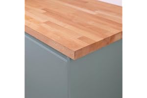 DOMLI Solid Beech Kitchen Worktop | 2000mm x 960mm x 40mm | Premium Wood Worktops | Beech Wooden Timber Counter Tops