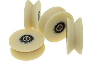 LASANA SMART MACHINES V80-30-12 Lot de 4 roues en nylon polyamide avec rainure en V 90° pour portail coulissant Fabriqué en UE