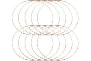 Sewroro Couronne De 8 cm, 10Pcs Dreamcatcher Iron Ring Metal Metal Floral Floral Wreath Hoop Rings Macrame Hoop Round Round Dream Ratcher Circle pour Le Couronne de Catcher de Cercle Fer