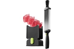 Köttskivare manual, färskt köttskivare | Jerky Slicer Meat Cutter 2 eller 4 mm tjocklek Justerbar,Rostfritt stål klyvare, mat