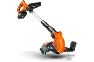 SuperHandy Rasentrimmer Elektro Freischneider Unkrautvernichter kabellos elektrisch 20V 2-in-1-Rasenmäher Kantenschneider für Garten und Landschaftsbau