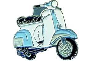 MAINLY METAL Metallo smaltato spilla di scooter vespa in azzurro e bianco