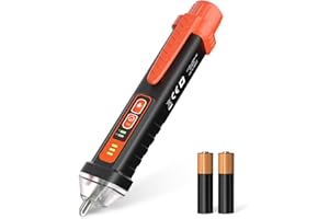 YOWEXA Voltage Tester Pen Dual Range AC 12/48-1000V, Non-Contact Electrical Tester with Sound Light Alarm, LED Flashlight, Low Battery Indicator & Auto Off