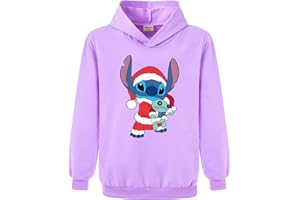 Xpialong Christmas Blue Cat Boys Girls Pullovers Hoodies Children's Casual Tops Jumper