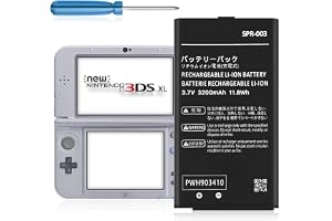 SPR-003 batteri, (2026 ny uppgradering) ultrahög kapacitet 3 200 mAh Li-ion ersättningsbatteri för Nintendo 3DS XL 3DS LL SPR-003 och New 3DS XL RED-001 konsol