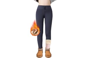 FILOWA Leggings Térmicos para Niña Infantiles Forro Polar Largos Pantalones Suaves Calentitos Mallas Cálido Stretch Legging Cintura Alta Elásticos Malla para Niños Adolescentes Invierno Ropa 4-16 anos
