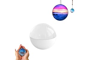 GENERIC 2.76"/7cm Crystal Ball Video Player Memory Orb Sphere, 3D Memory Orb Ball Digital Display with Sound, Personalized Gift for Birthday Anniversary Xmas (White)